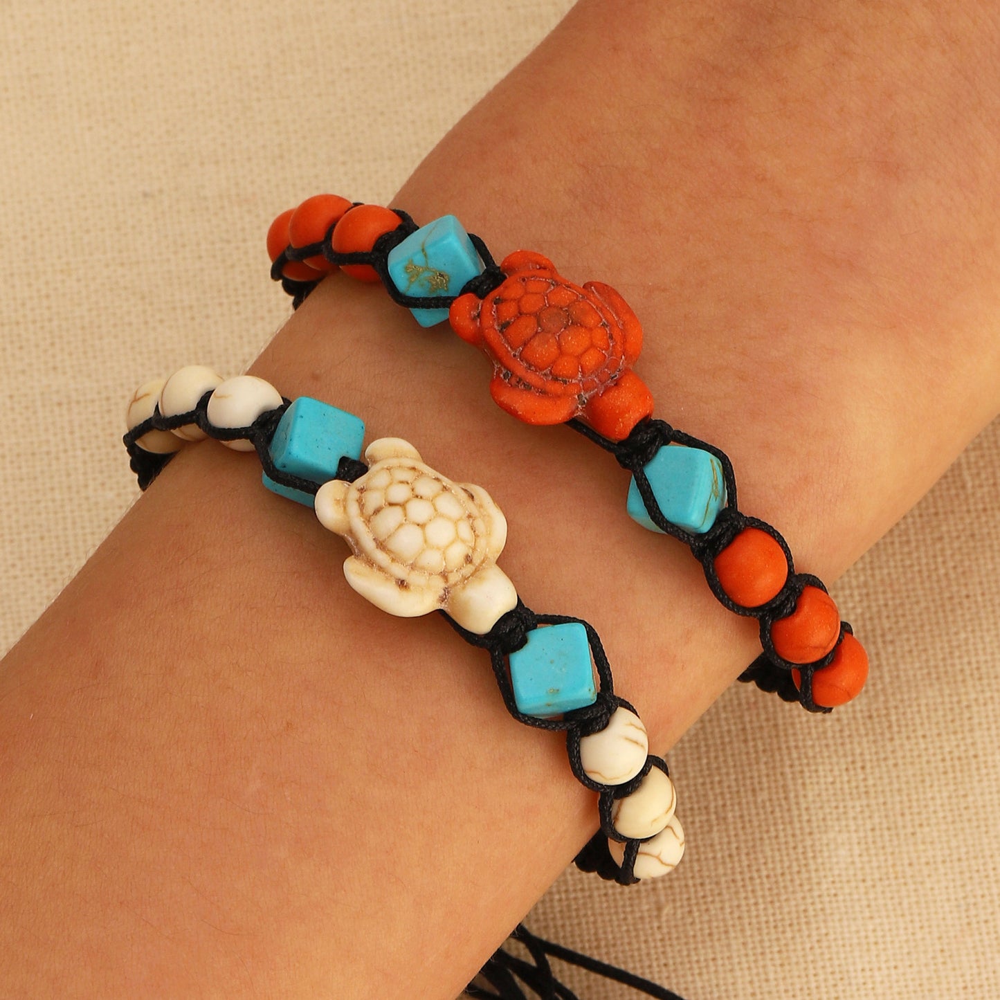 Woven Bohemian Ethnic Style Turquoise Adjustable Bracelet