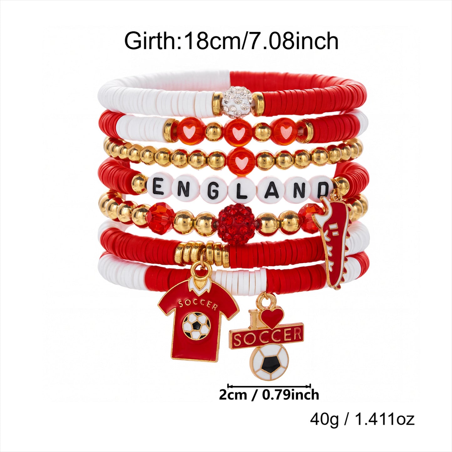 Style Theme Argentina Brazil Germany Football Game Bracelet