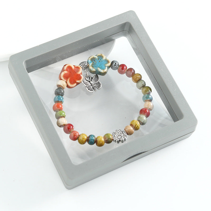 Ethnic Style Ceramic Beaded Artistic Ancient Bracelet