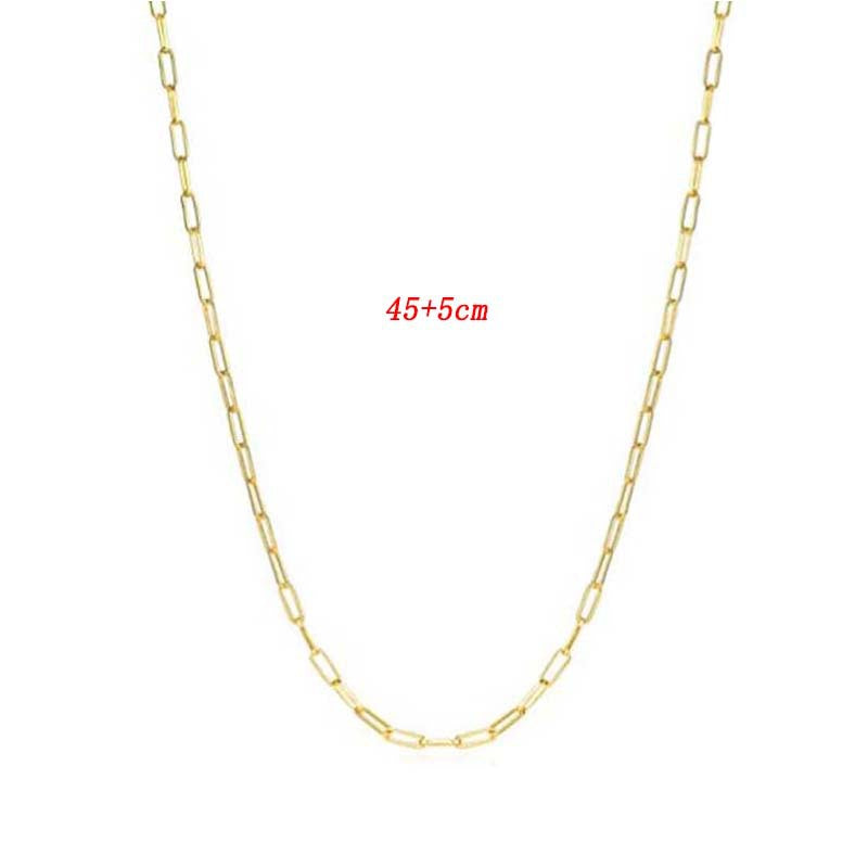 Curved Cross Clip Chain Simple Splendid Necklace
