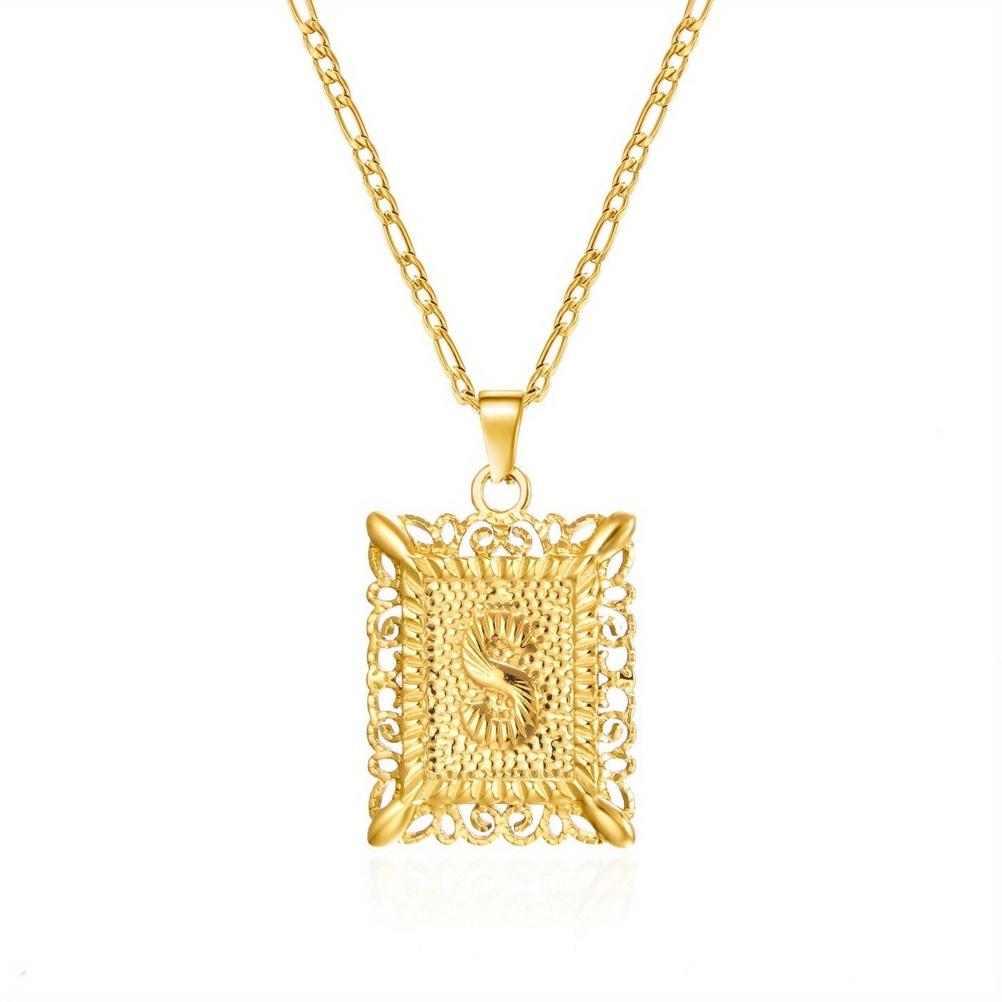 Clavicle Square Tag Gold-plated Does Not Necklace