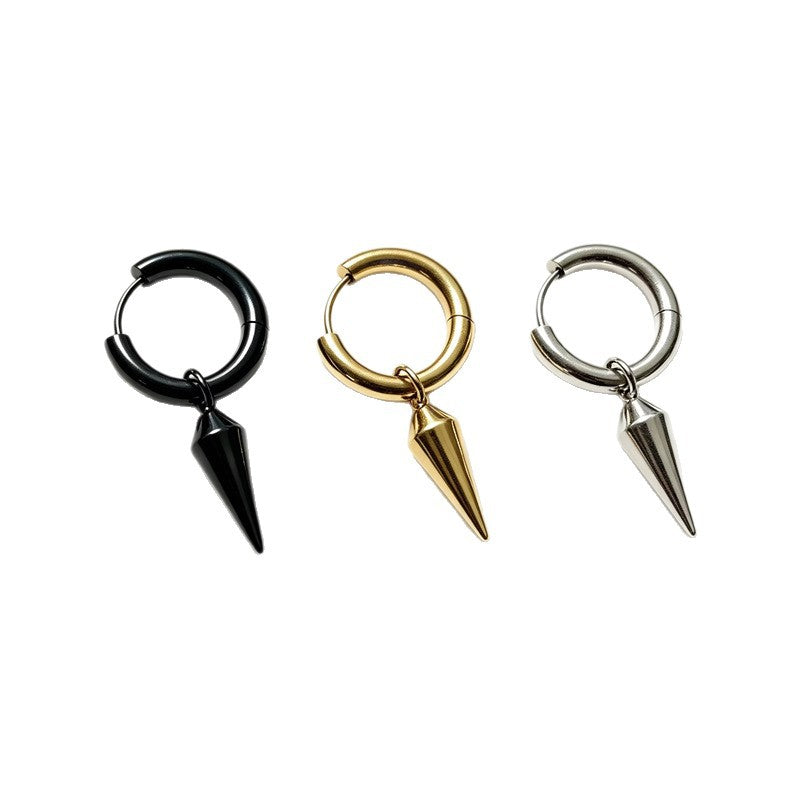 Little Devil Pointed Tapered Stainless Steel Cool Hip Hop Style Rings