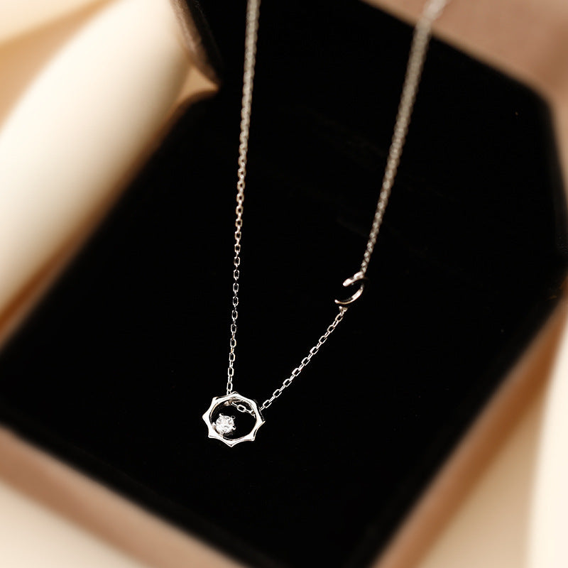 Women's Mori Style Blue Mermaid Tears Fish Cat Clavicle Chain Light Necklace