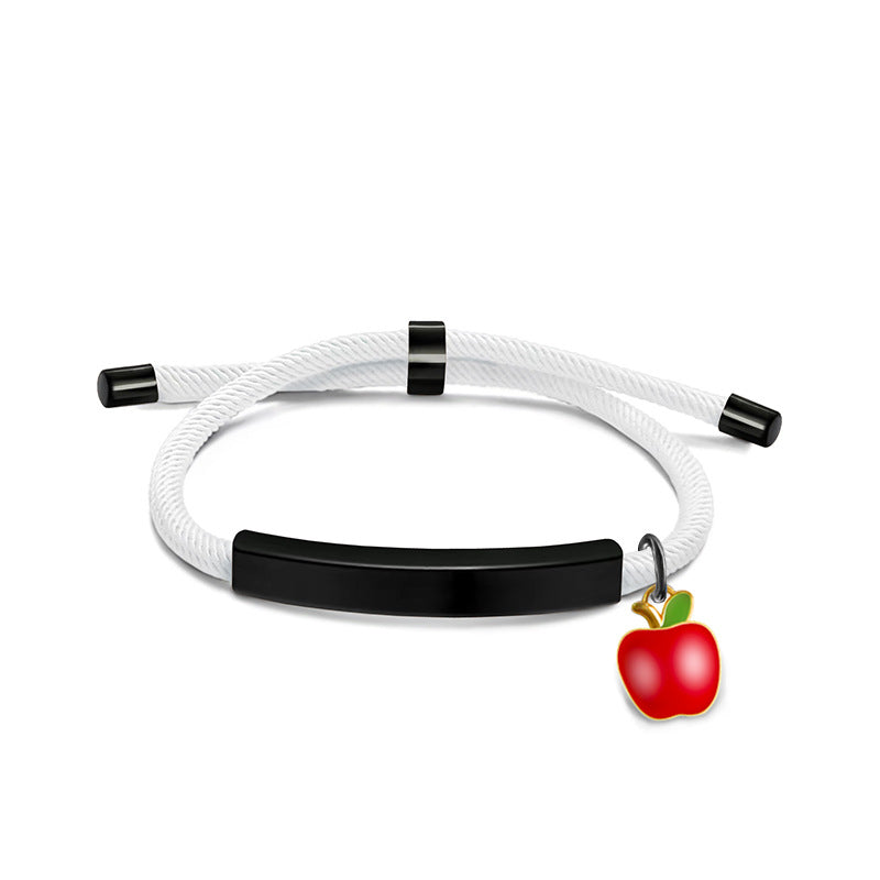 Material Red Apple Accessories Gift Lettering Bracelets