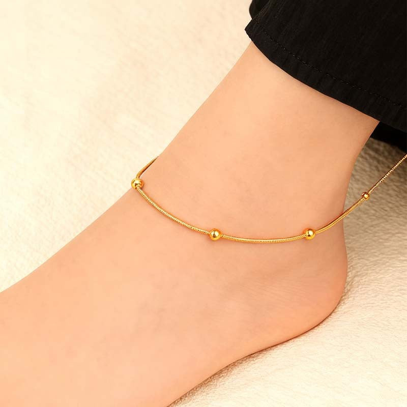 Women's Bean Round Beads Snake Bones Chain Light Luxury High-grade Design Necklace
