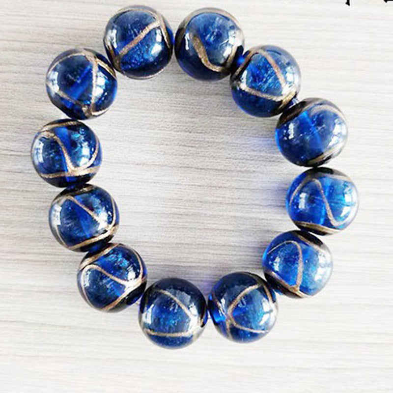 Style Fragrant Gray Colored Glaze Five Elements Lucky Swallowing Gold Bracelet