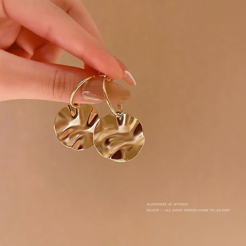 Irregular Round Eardrops Temperament Female Fashionable Stud Earrings