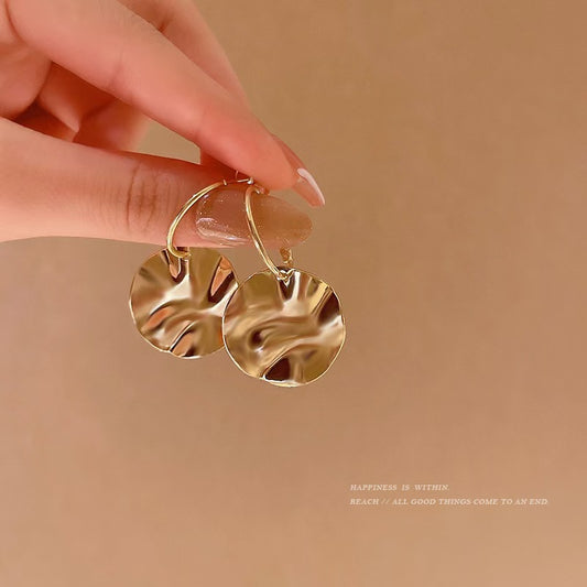 Irregular Round Eardrops Temperament Female Fashionable Stud Earrings