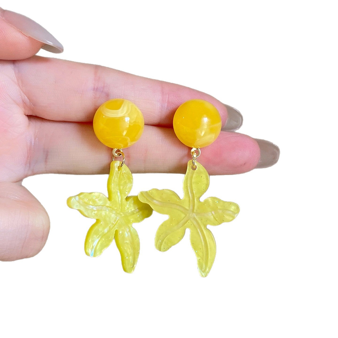 Women's Seaside Dopamine Coconut Tree For Eardrops Rings