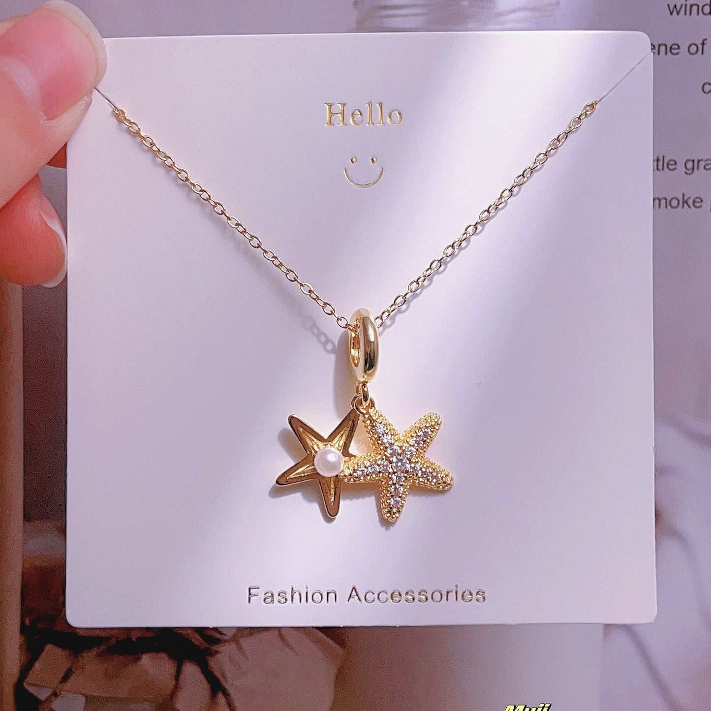 Women's Fashion Simple Love Design Light Luxury Necklace