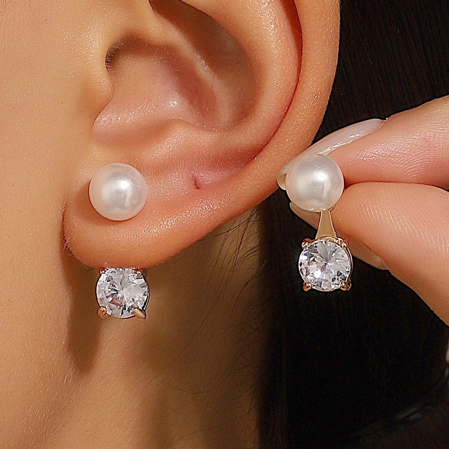 Women's Pearl For French Entry Lux Butterfly Earrings