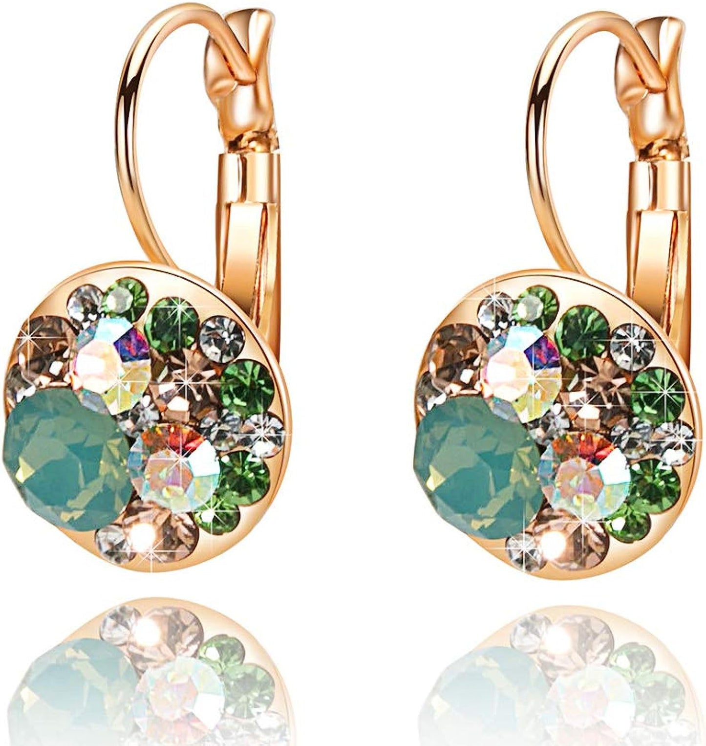 Cute Mickey Rose Gold Crystal Trendy Temperament Personality Super Earrings