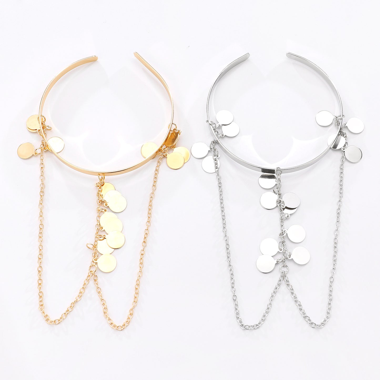 Niche Adjustable Arm Chain Metal Lanyard Tassel Armband Vacation Style Bracelets