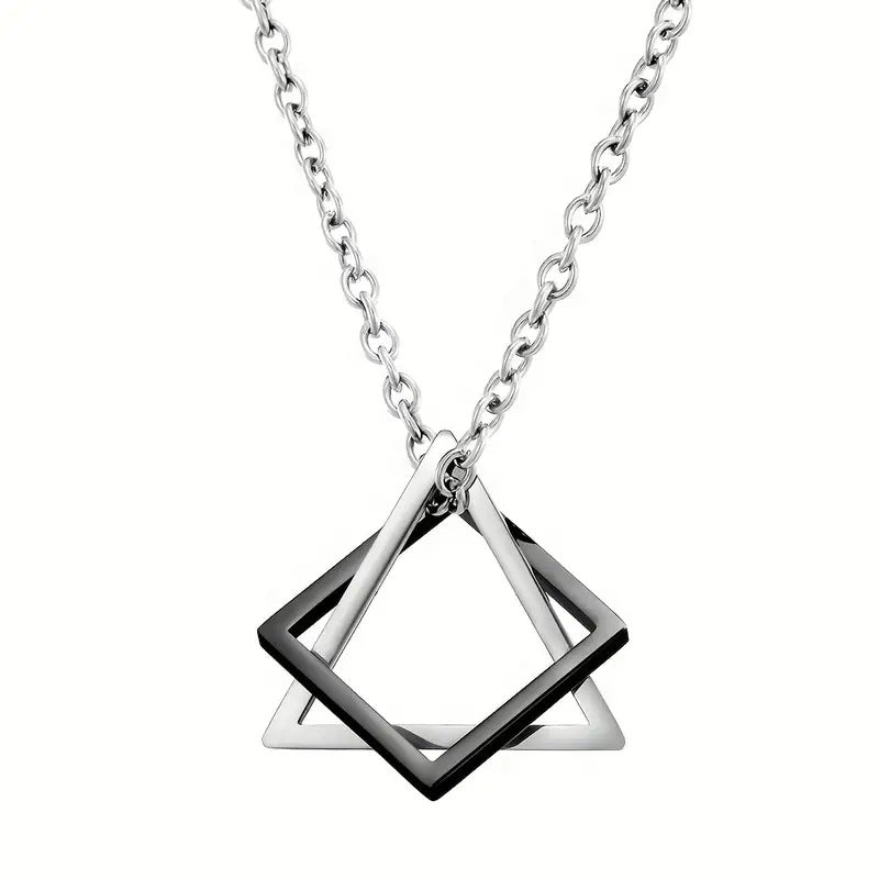 Men's Square Combination Titanium Steel Hip Hop Pendants