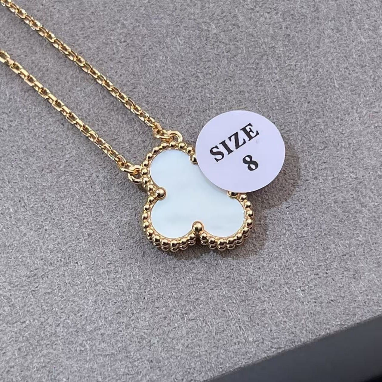 High Version V Gold Clover Thick Plated Clavicle Chain Necklaces