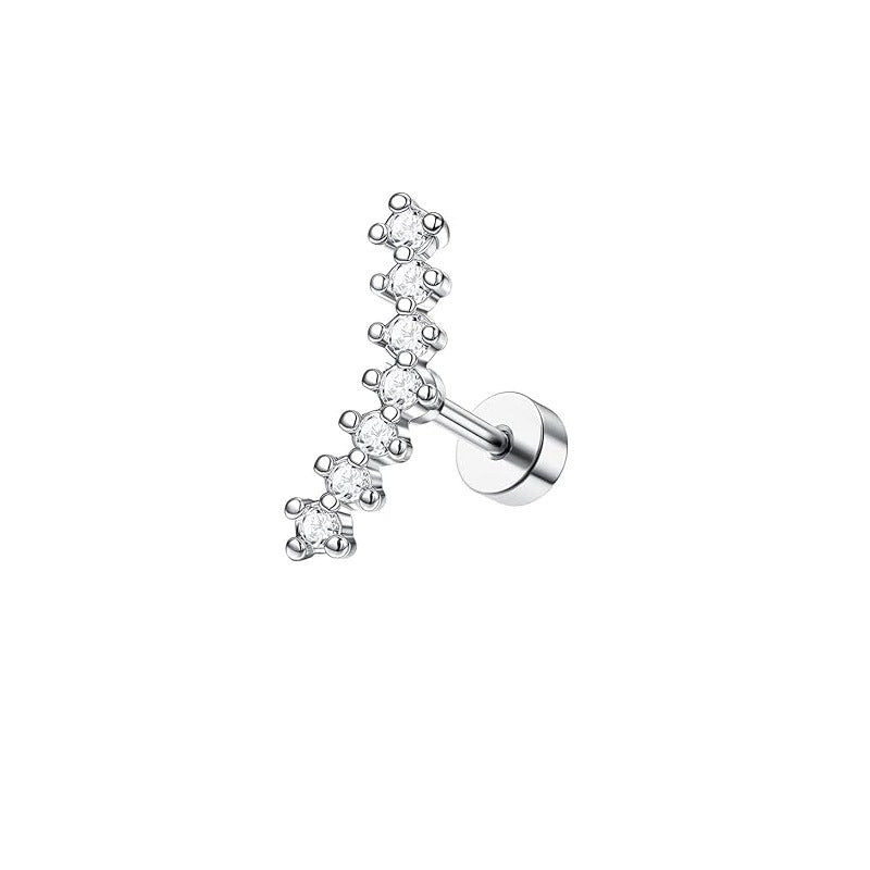 Women's Stainless Steel Screw Ear Bone Fashion Rings