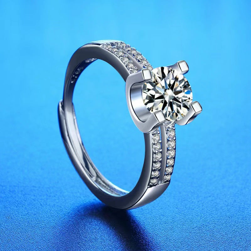 Moissanite Female Affordable Luxury Fashion Niche Rings