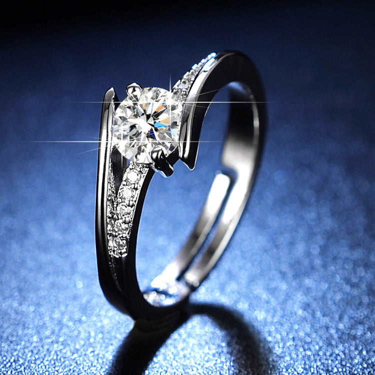 Women's Moissanite More Than Karat Imitation Diamond Rings