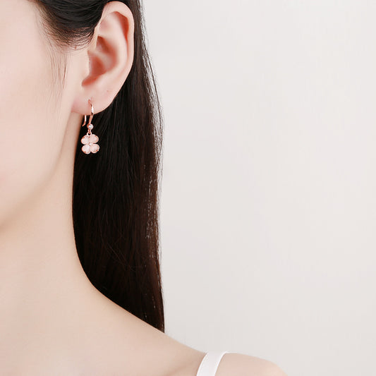 Women's Clover Ear Hook Simple Style Fashionable Earrings