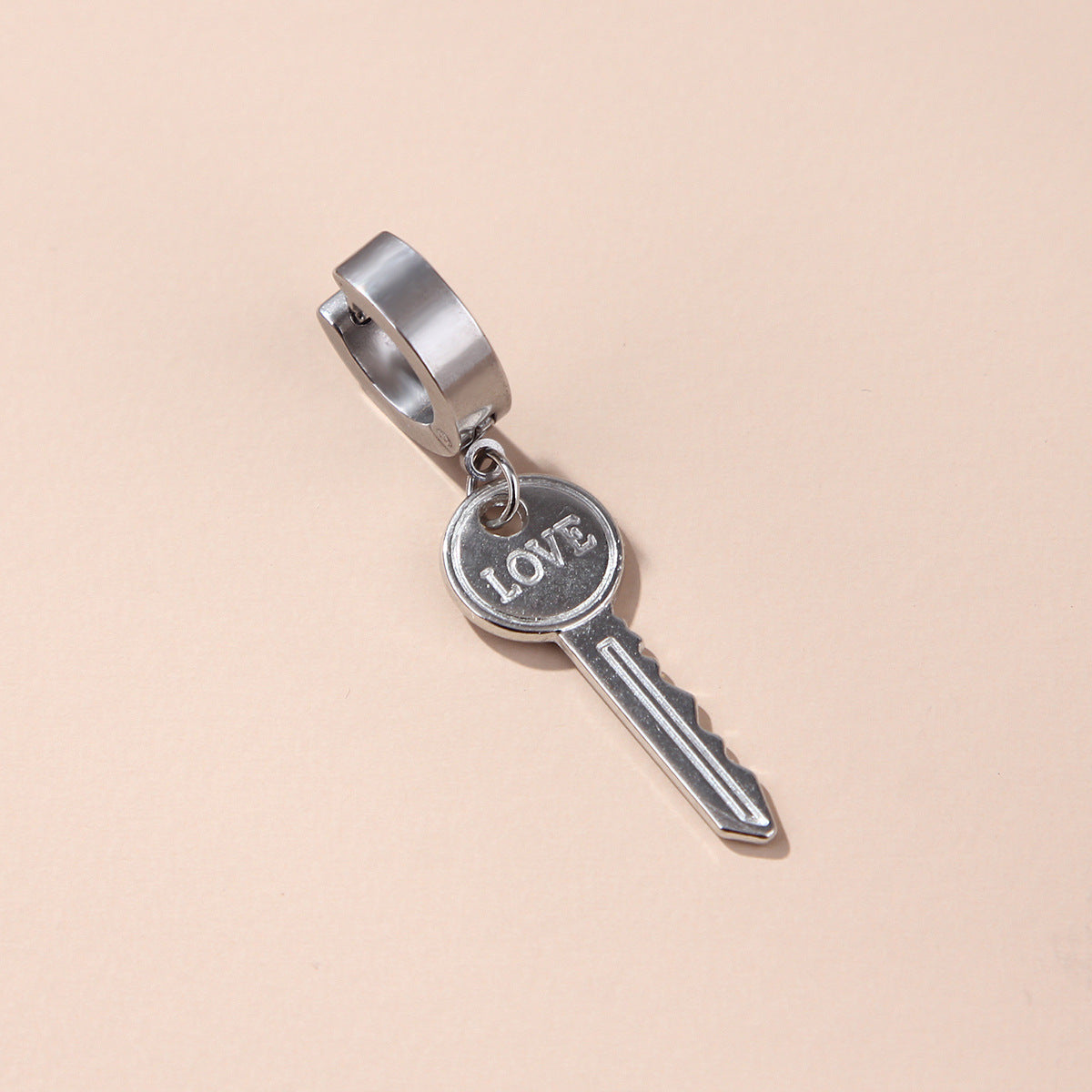 Women's & Men's Hop Punk Lightning Feather Cross For Titanium Ear Buckle