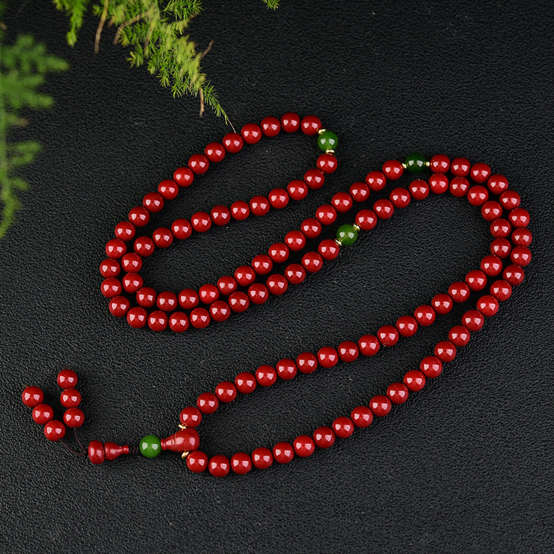 Purple Gold Sand Cinnabar Bead Low Bracelet