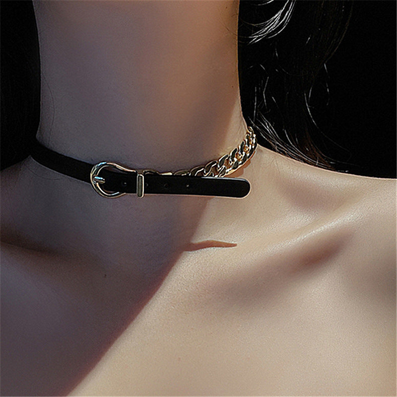 Women's Stitching Clavicle Fashion Personalized Punk Short Belts