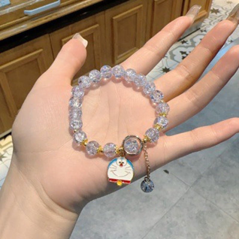 Female Aquamarine Gray Moonlight Natural Crystal Bracelet