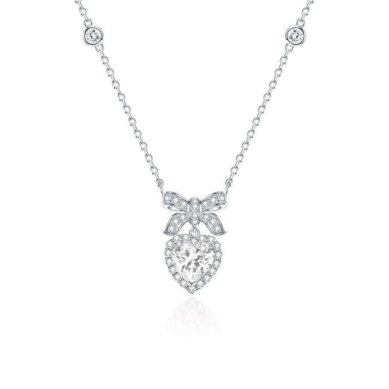 Point Full Series Female Bow Couple Design Clavicle Chain Sweater Necklaces