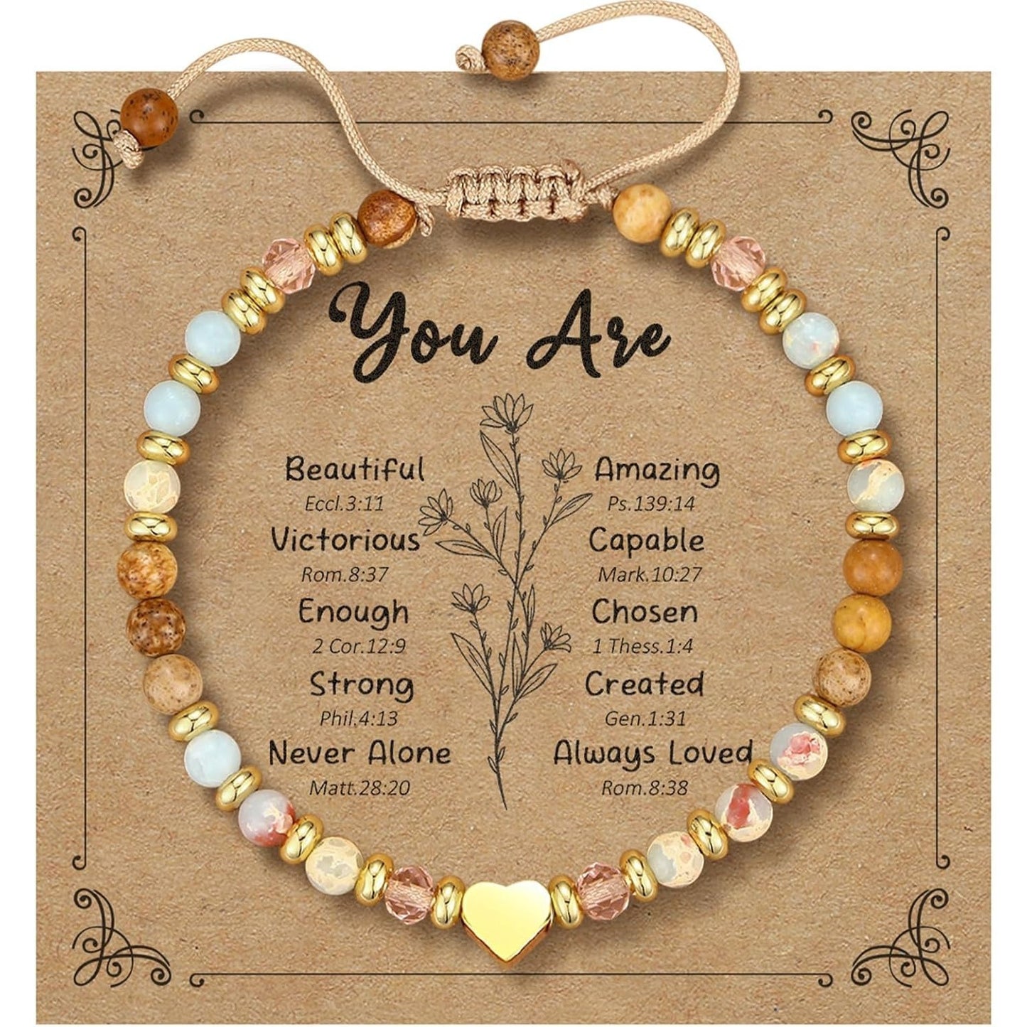 Drawing Stone African Pine Heart Pink Crystal Golden Pendants