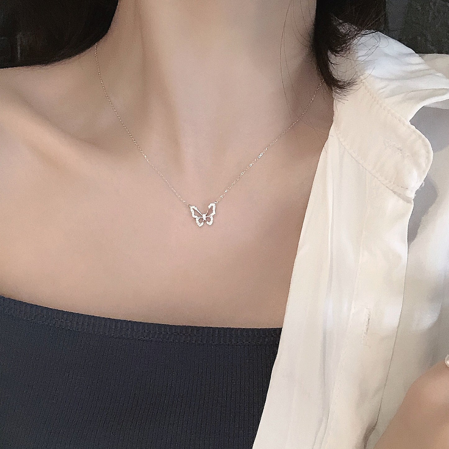Women's High-grade Butterfly Gift For Niche Bag Light Luxury Necklaces