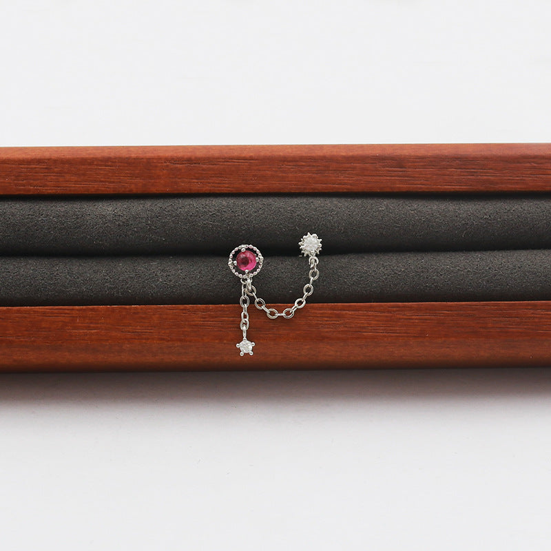 Korean Popular Diamond Elegant Threads Personality Five-pointed Star Butterfly Bone Ear Line