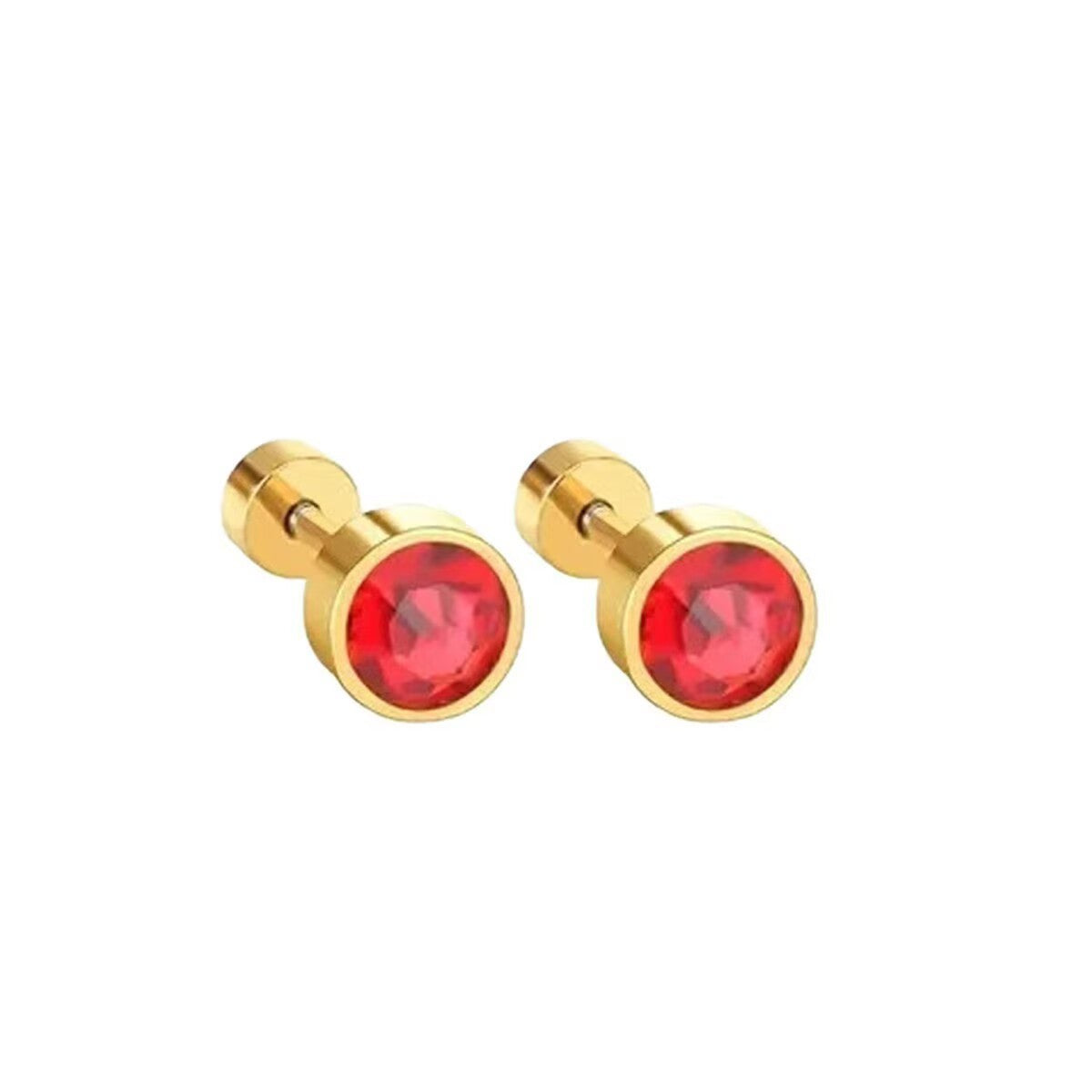 Stainless Steel Diamond Cup Car Plug Ear Bone Seconds Stud Earrings