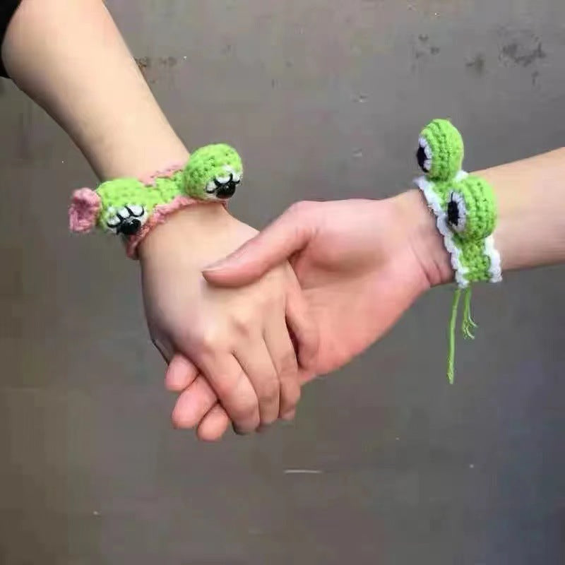 Bear Wool Hand-woven Cute Rabbit Ear Couple Bracelets