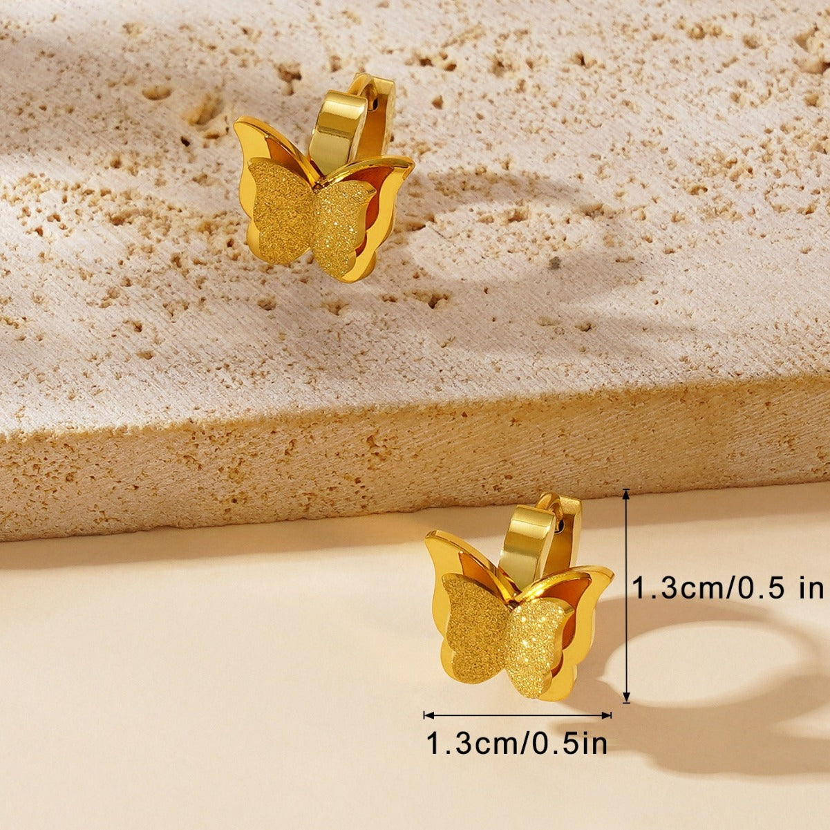 Butterfly Clip Female Temperamental Popular Do Not Fade Gold Light Ear Buckle
