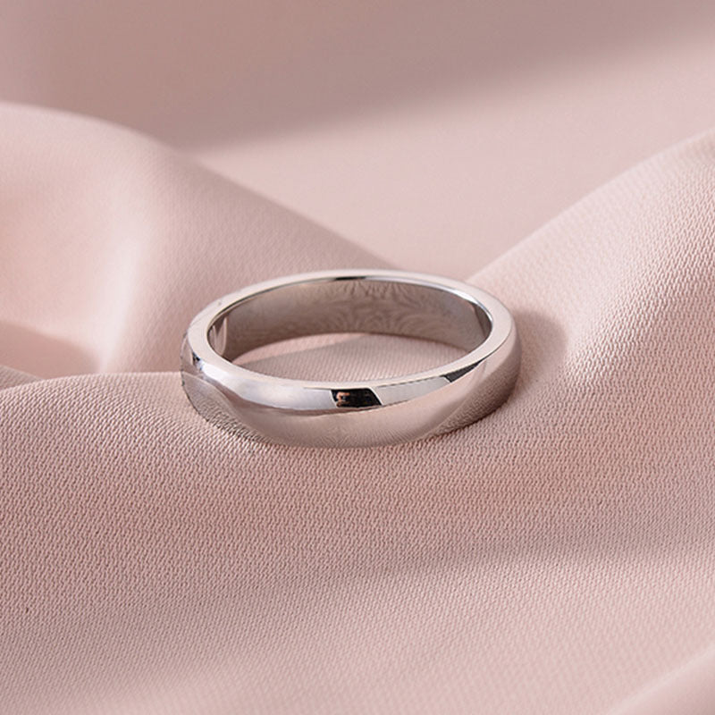 Stainless Fashion Couple Wide Version Index Rings