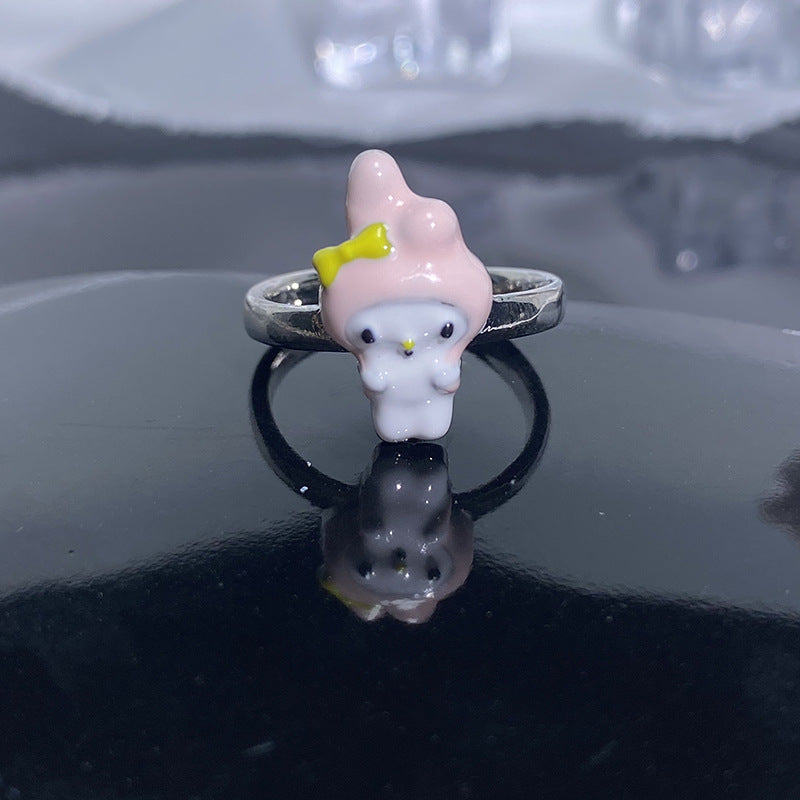 Dripping Oil Series Creative Sweet Cute Rings