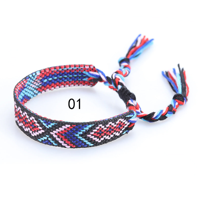 Nepal Ethnic Style Woven Colorful Tassel Lucky Friendship Bracelets