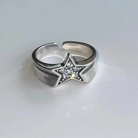 Star Open-end Female Niche Design Index Finger Ring