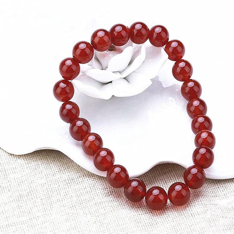 Red Agate Vintage Crystal Natural Tiger Eye Bracelet