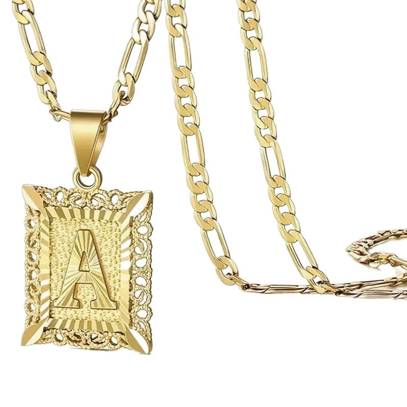 Clavicle Square Tag Gold-plated Does Not Necklace