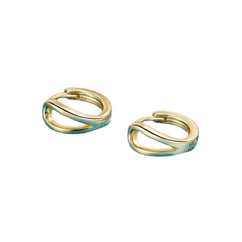 Women's Simple Hollow Water Drops Clip Trendy Ear Buckle