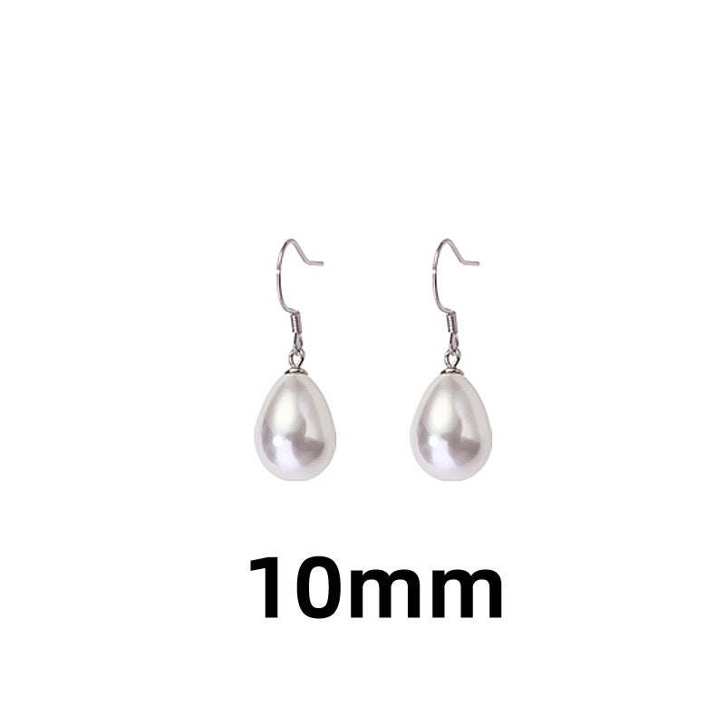 Water Drop Pearl High-grade Graceful Niche Design Earrings