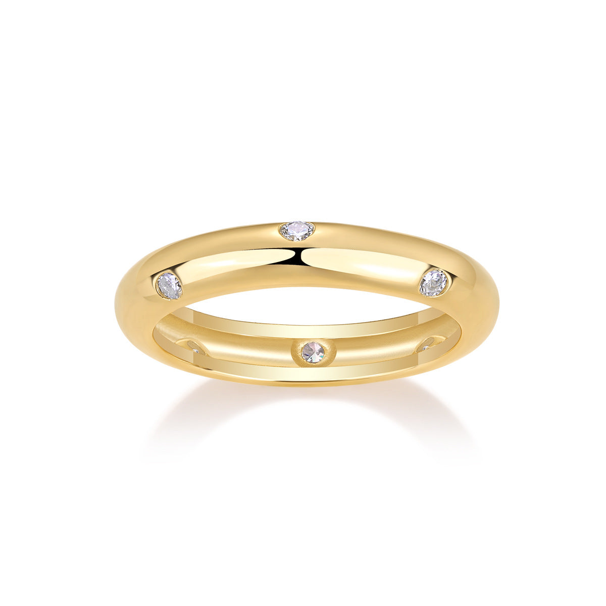 Style Sier Gold Plated Female Moissanite Rings