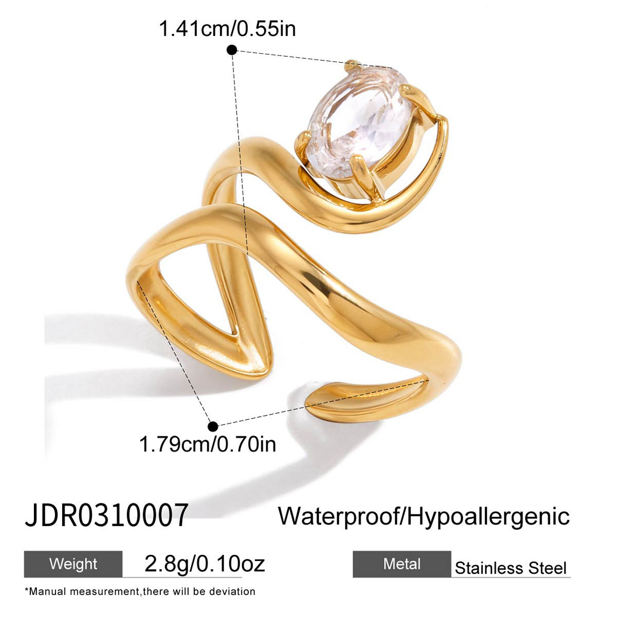 Diamond Light Luxury High-grade Titanium Jewellery Ring