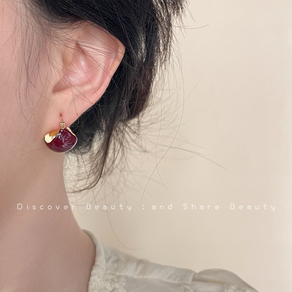Enamel French Style Retro Affordable Luxury Minority Earrings