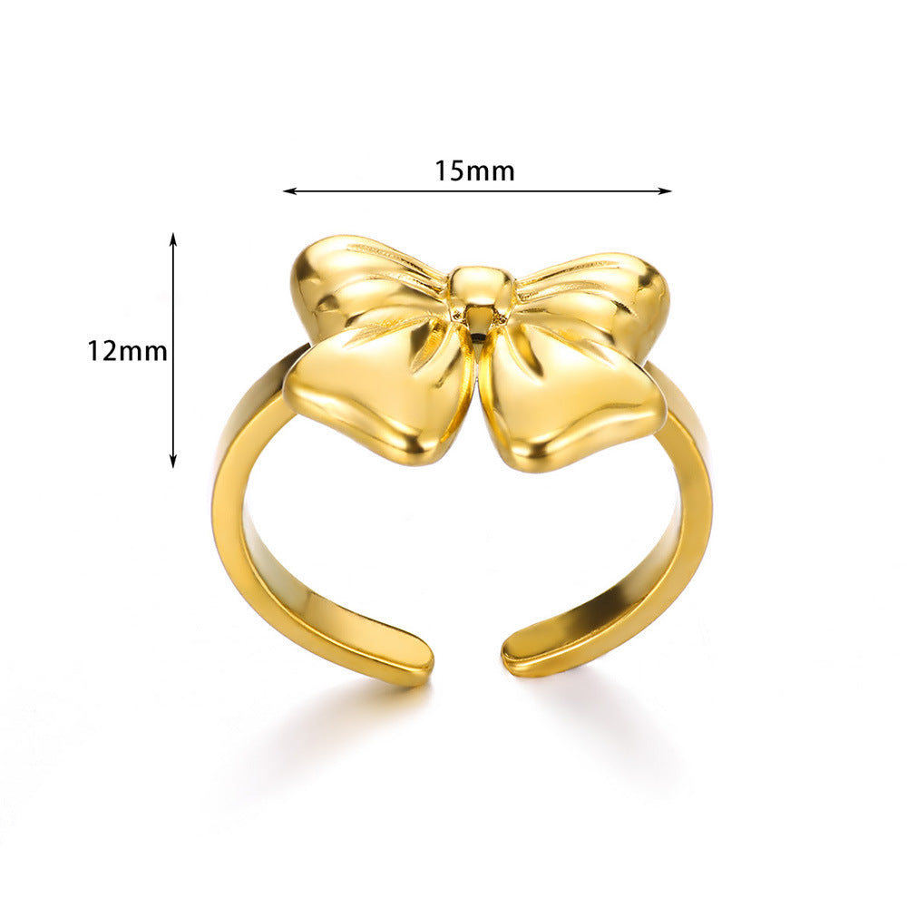 Women's Design Bow Fashion Refined Simple Versatile Rings