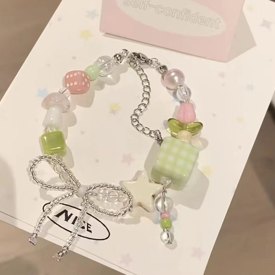 Apple Paradise Colorful Beaded Summer Bohemian Clavicle Chain Necklaces