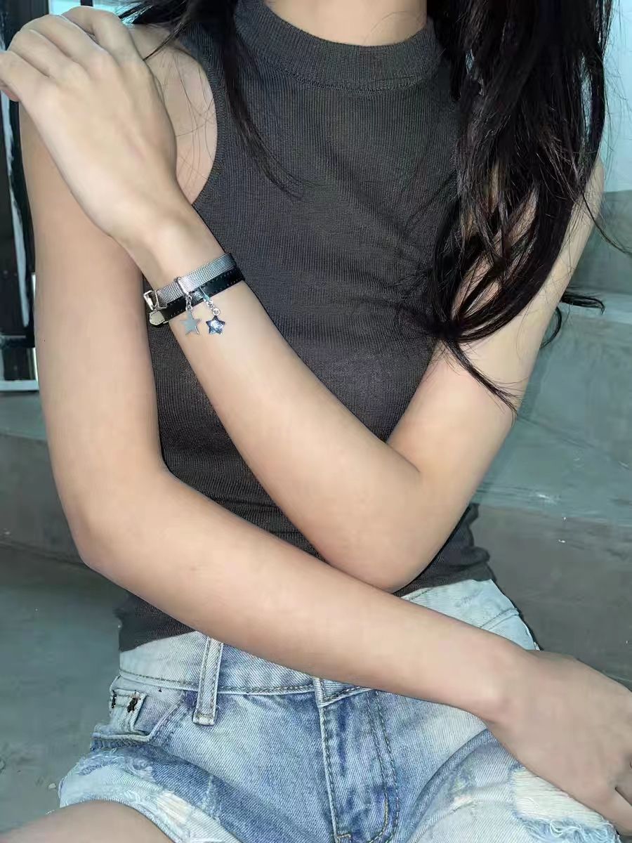 Cool Hot Adjustable Twin Female Millennium Style Design Titanium Bracelet