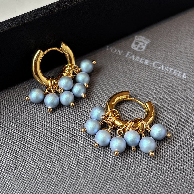 Women's Blue Pearl Baroque Shaped Freshwater Graceful Fashionable Necklace
