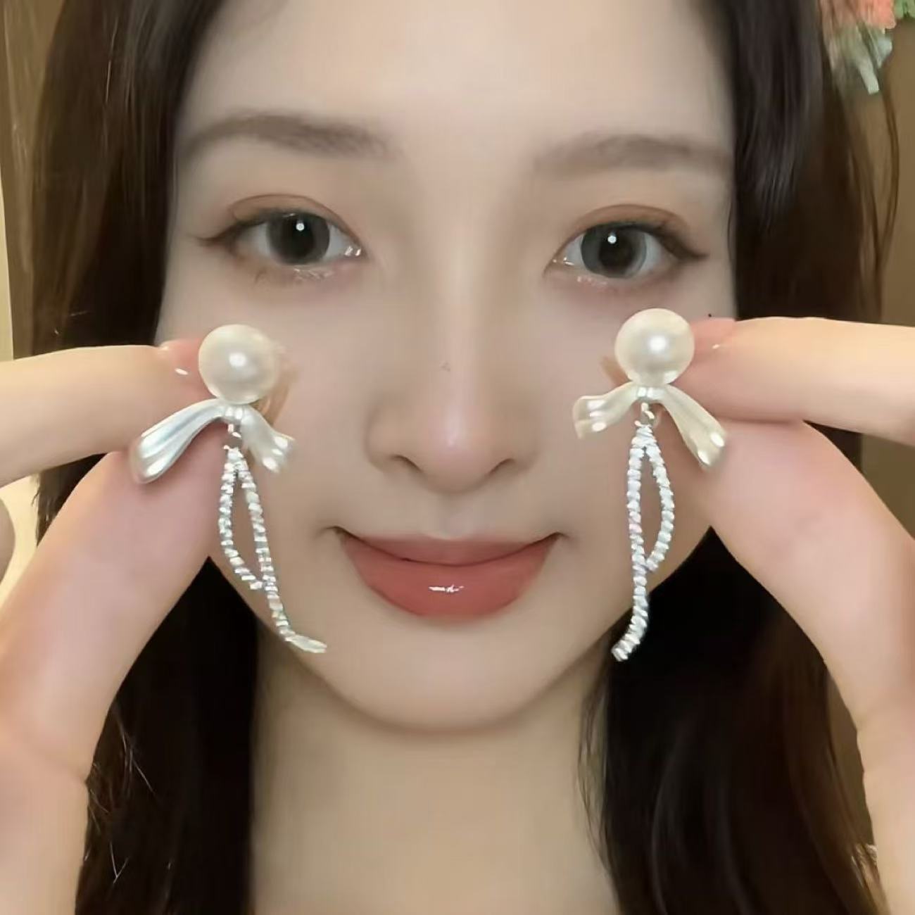 Luxury Pearl Water Drop Niche High Sense Temperament Fashion Earrings